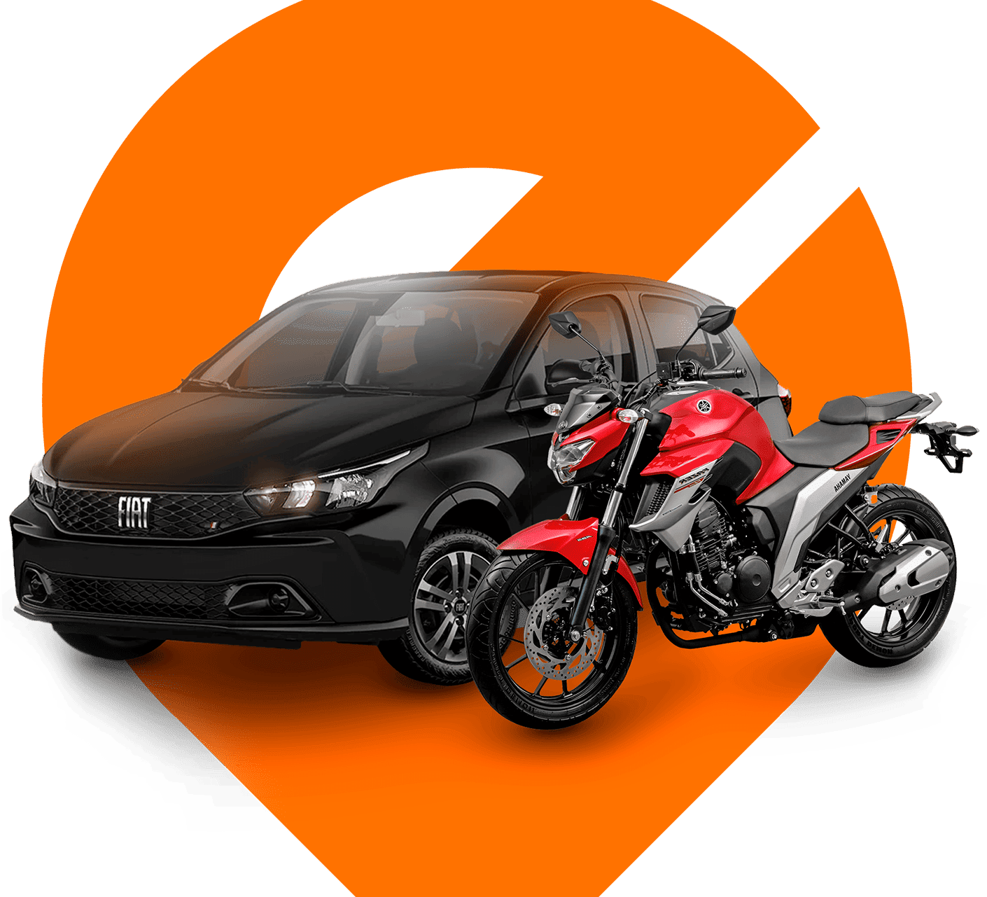 Logo Marechal com carro e moto